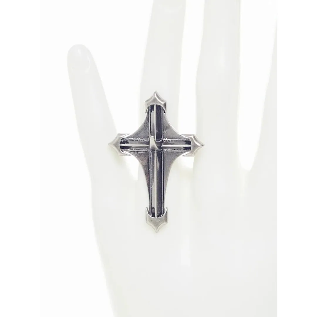 Iiimiii Black Painting Iii Series Dark Fancy Metal Patchwork Combination Special-Shaped Ring