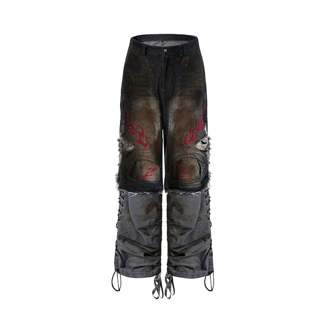 STARTEXCEEDEND Wasteland reconstructed pants