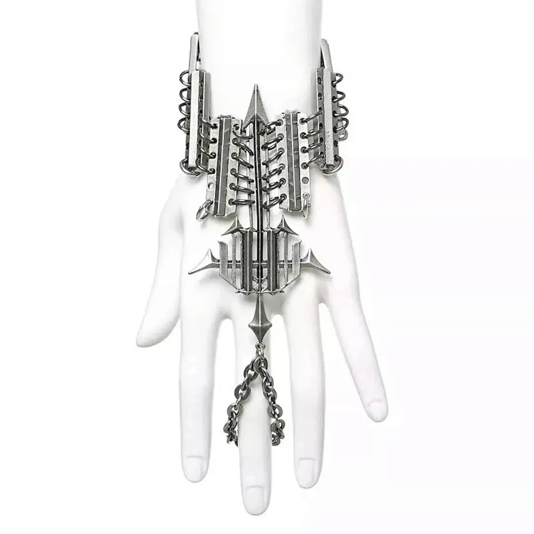 Iiimiii Remnant I Series Dark Metal Cross Ring Bracelet