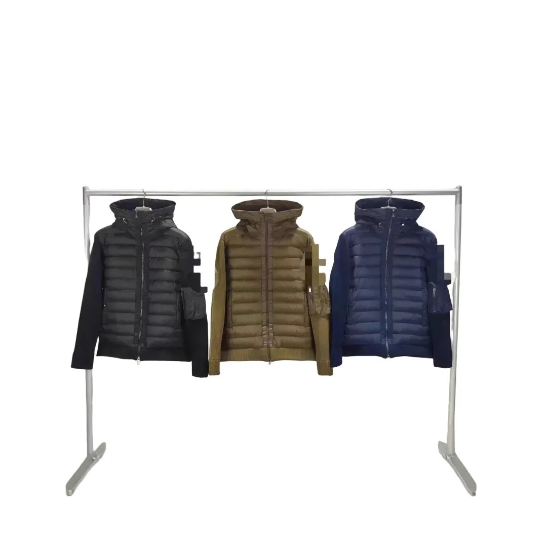 spliced ​​hooded lightweight down jacket