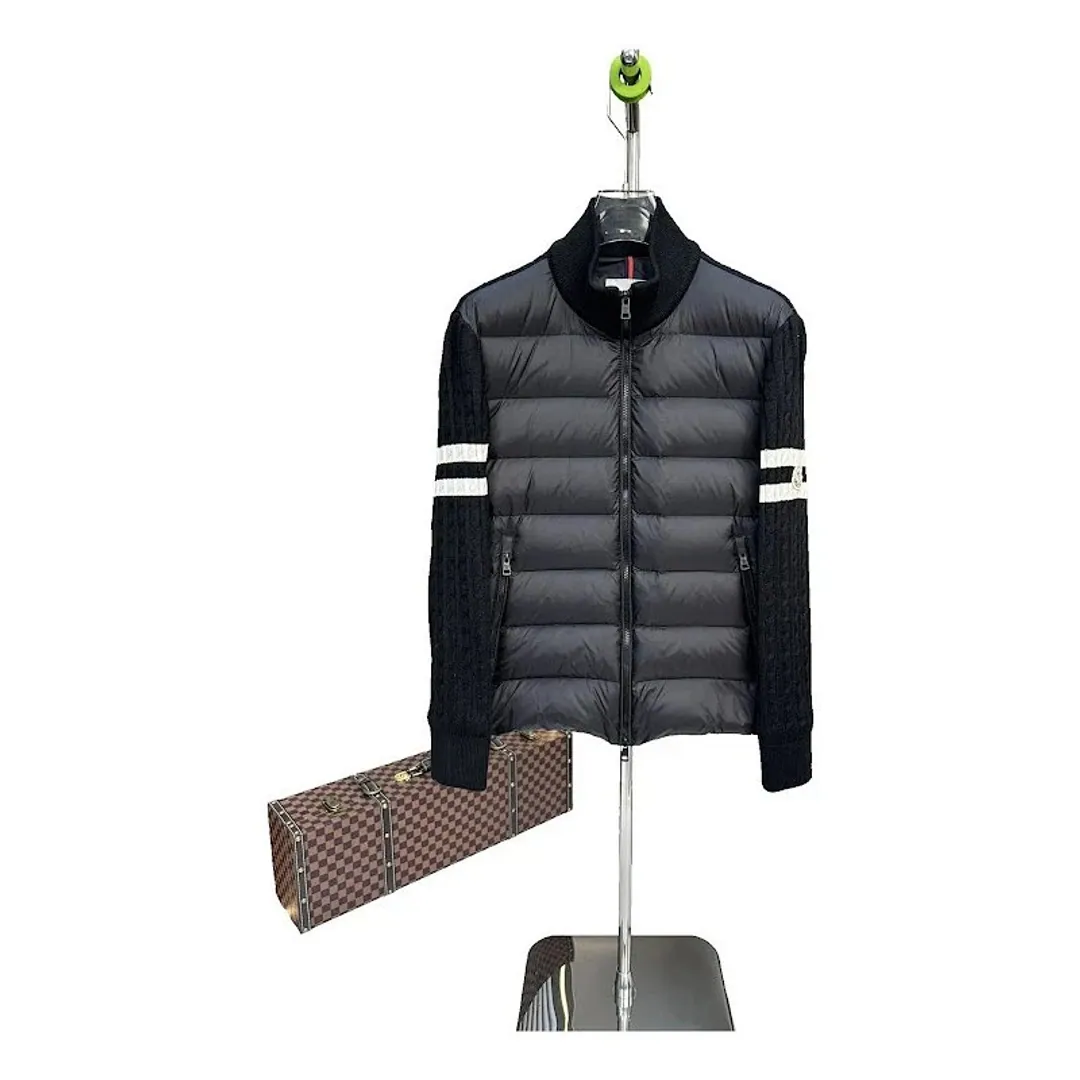 Moncler Jacket with Knitted Sleeves