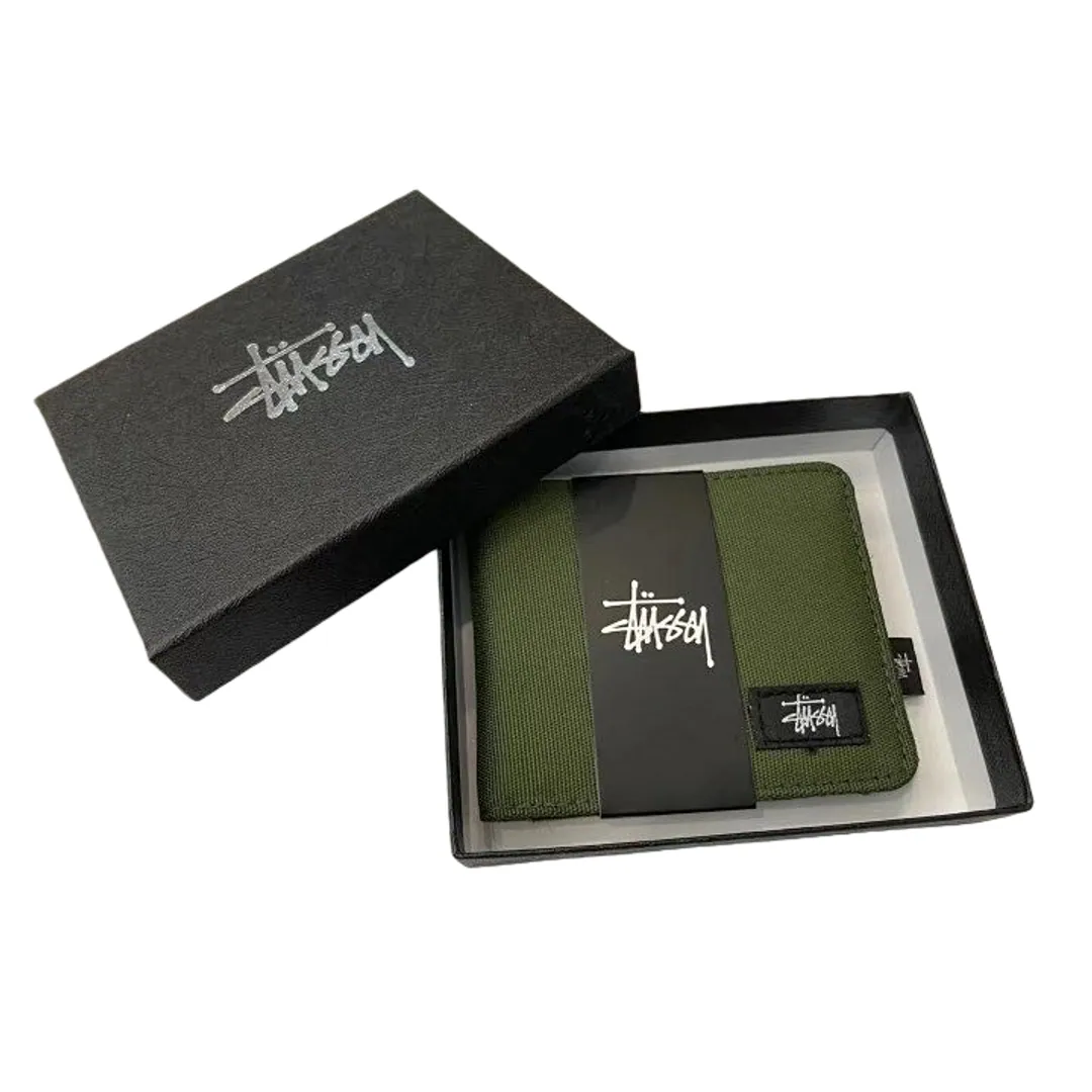 Stussy Green Monogram Wallet