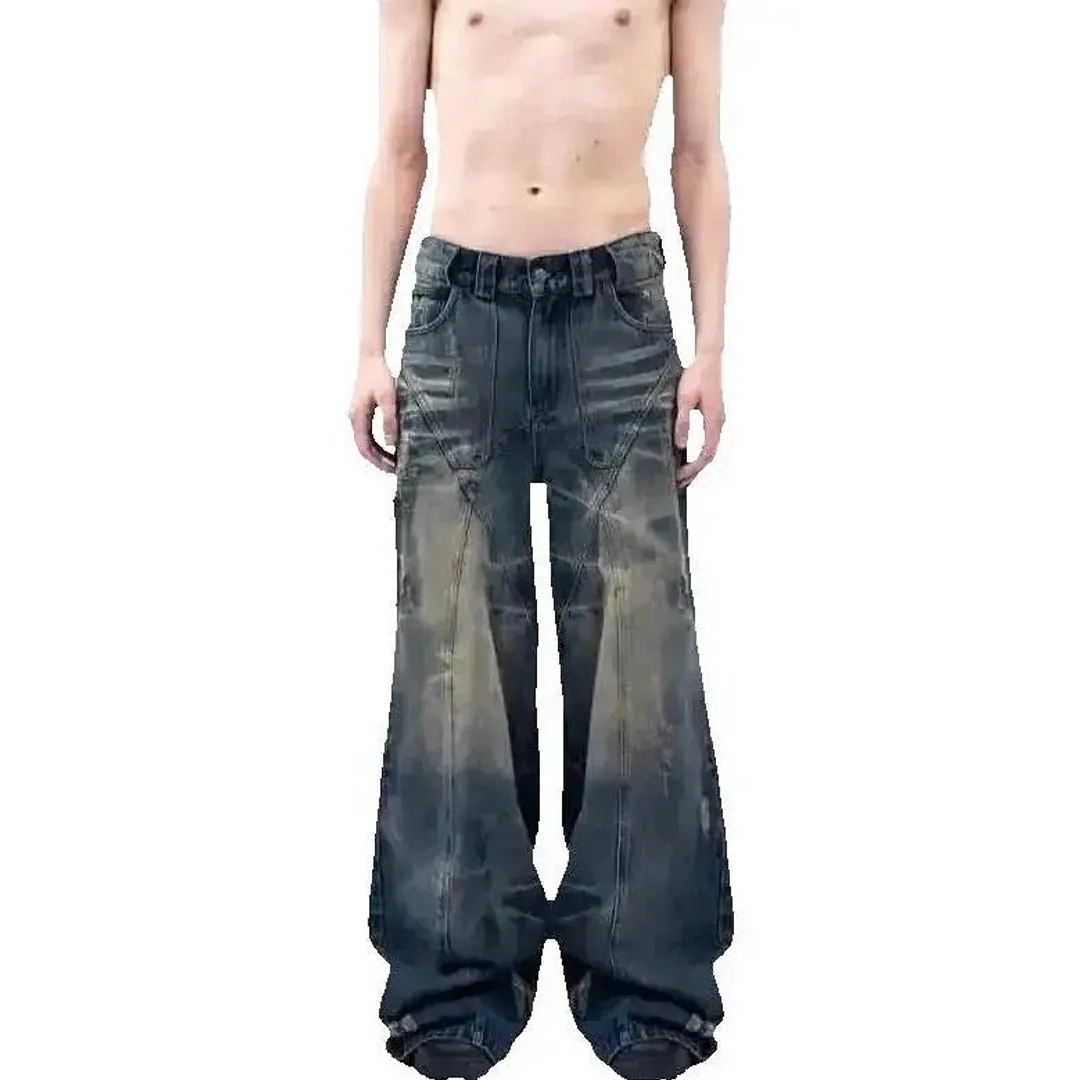 No Faith Studios Washed & distressed denim
