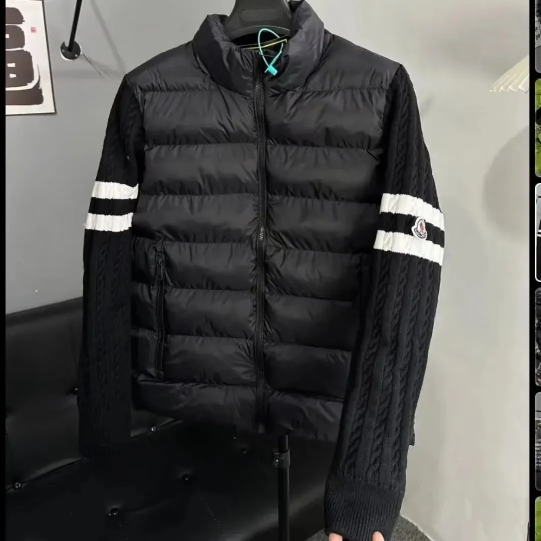 Moncler knit sleeve down jacket