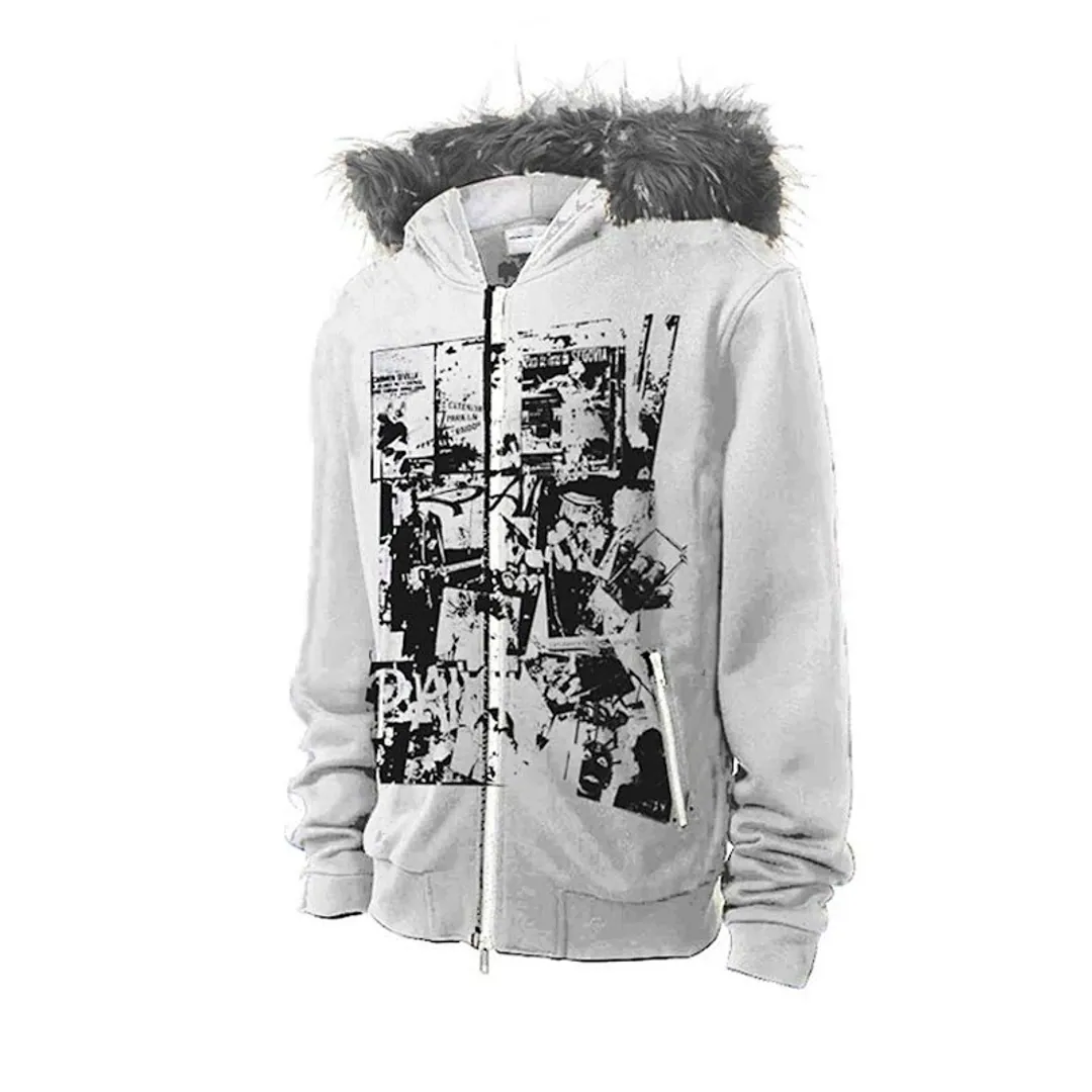 Paiki Golden rackoon fur zip-up (2 colorways)