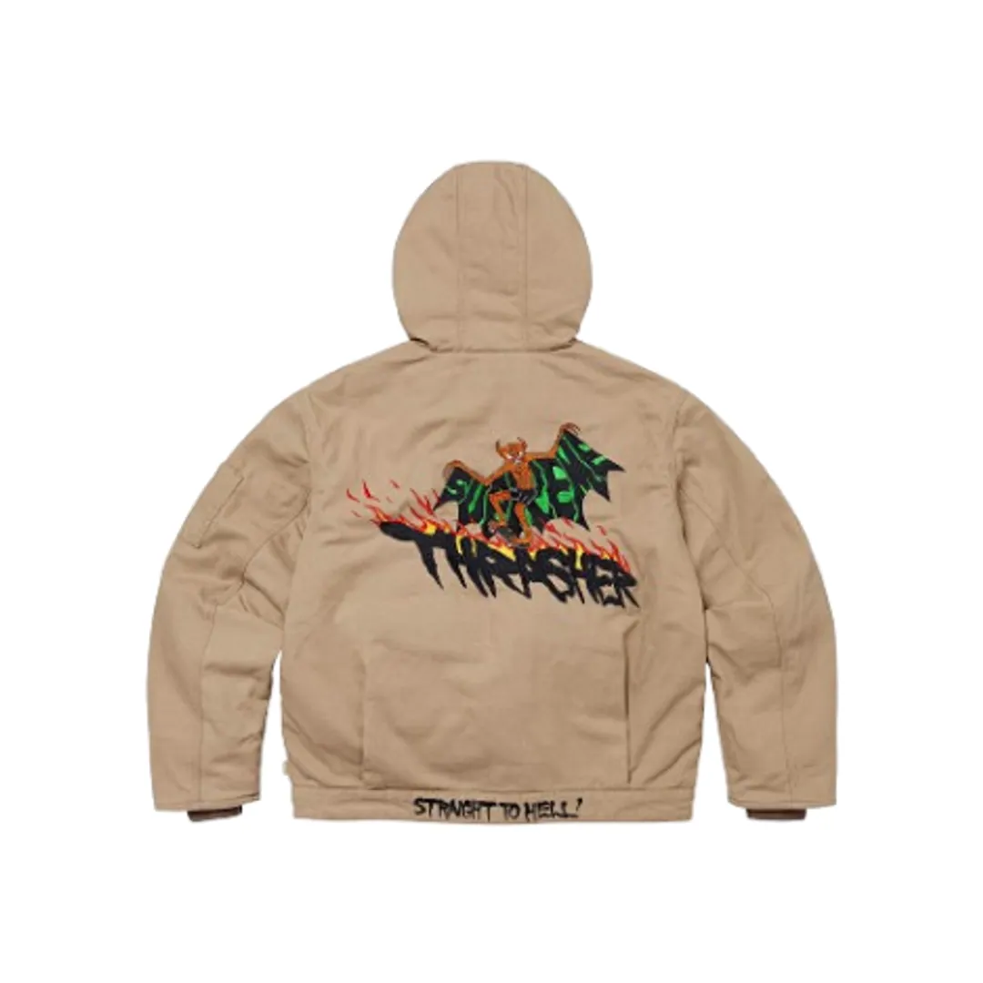 Thrasher x Supreme Hooded Work Jacket ( Black )