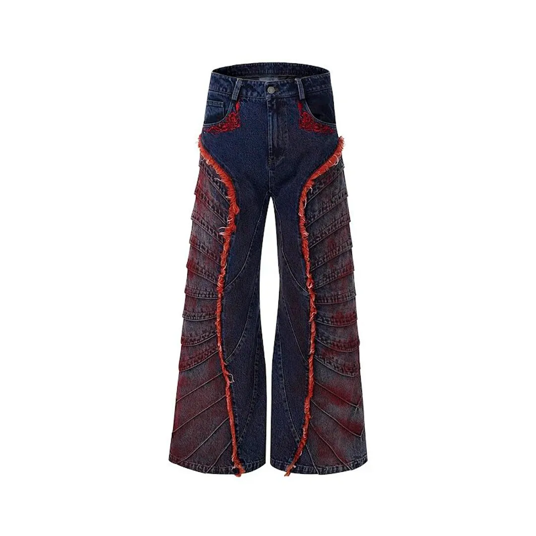 STARTEXCEEDEND Rose raw edge denim