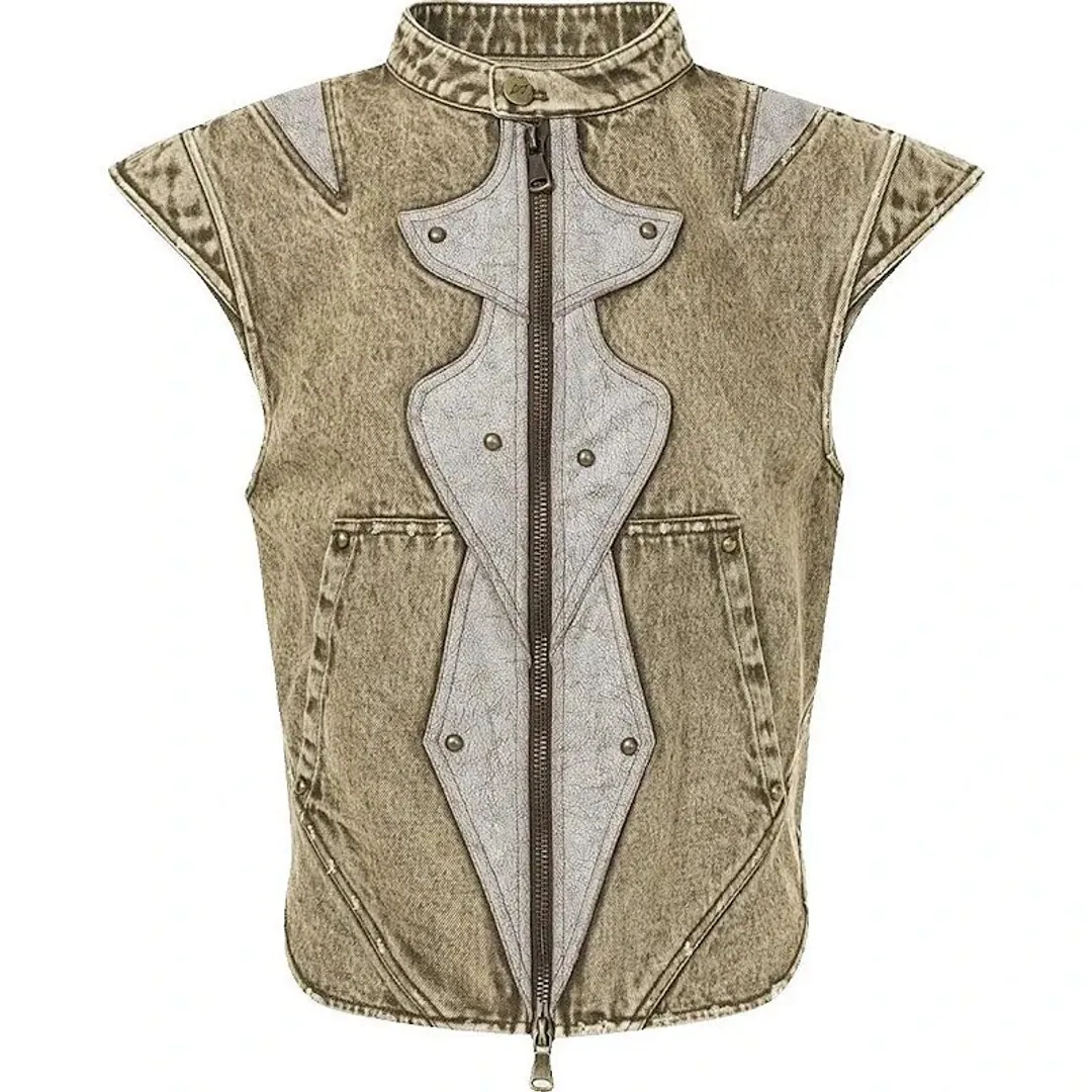 STARTEXCEEDEND Alien patchwork denim jacket