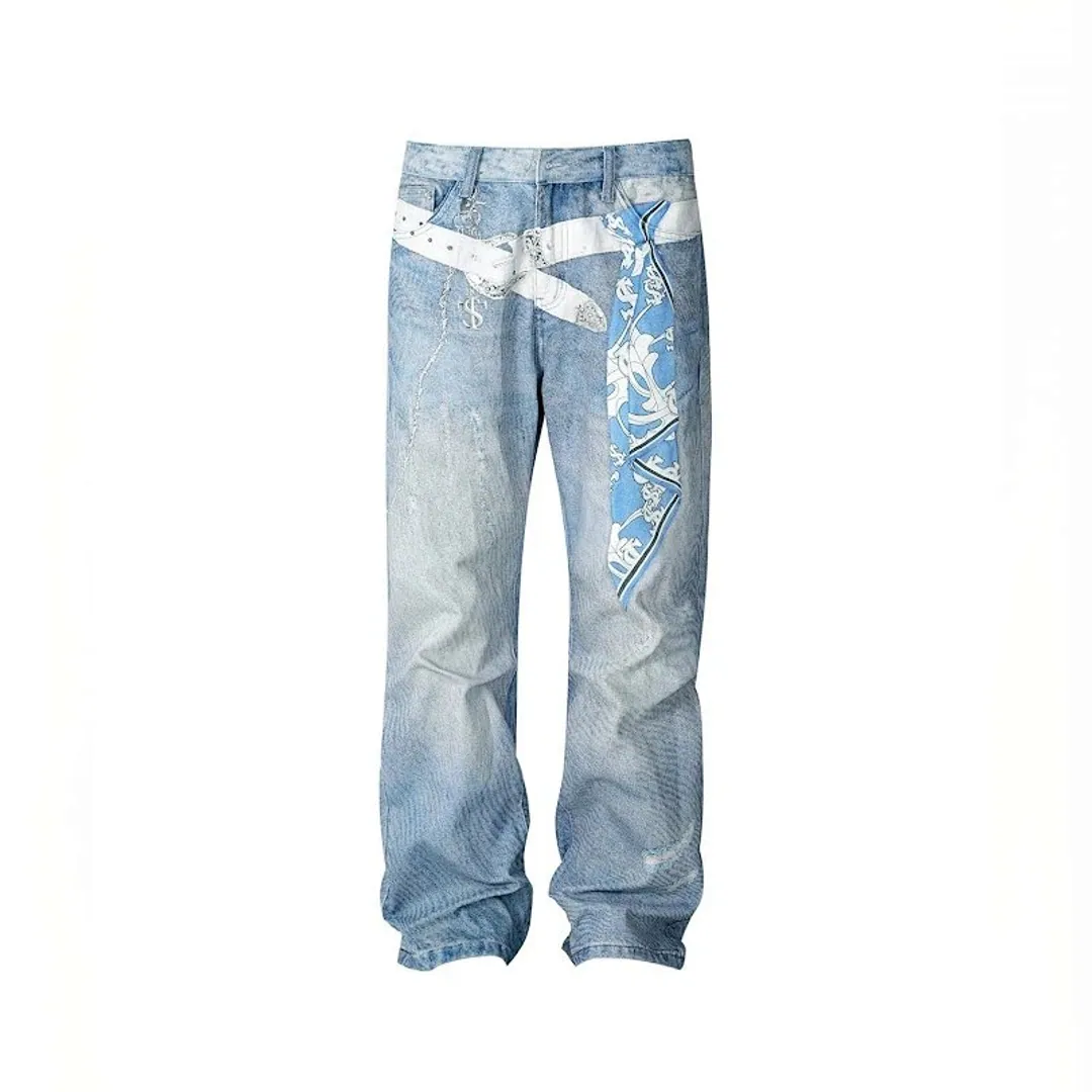 Small Town Kid trompe l'oeuil denim 2 (5 colorways)