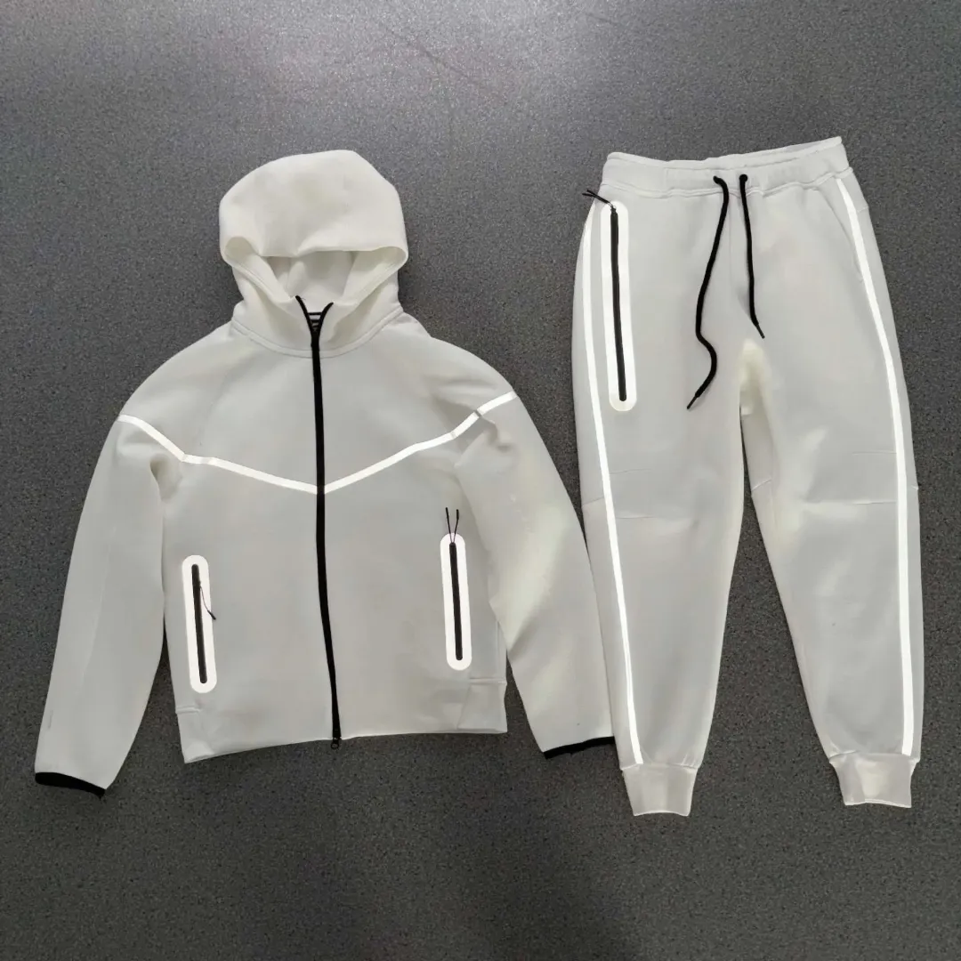 Nike Reflective Stripe Zip Hoodie Tracksuit Set