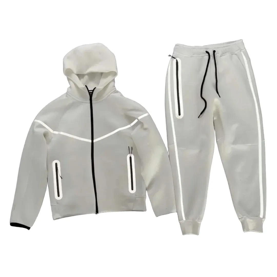 Nike Reflective Stripe Zip Hoodie Tracksuit Set