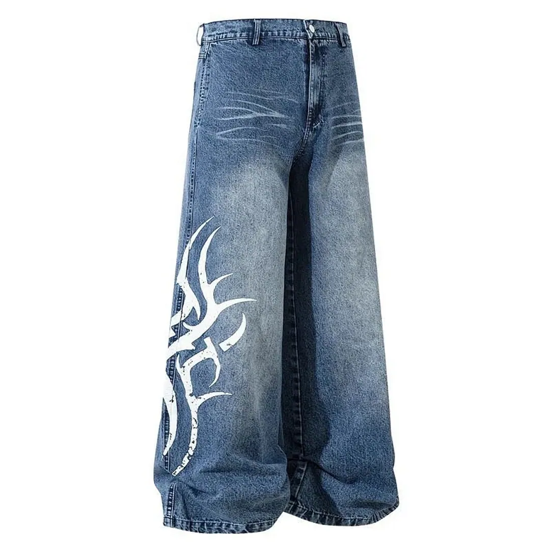 Feel Lonely Tribal baggy denim