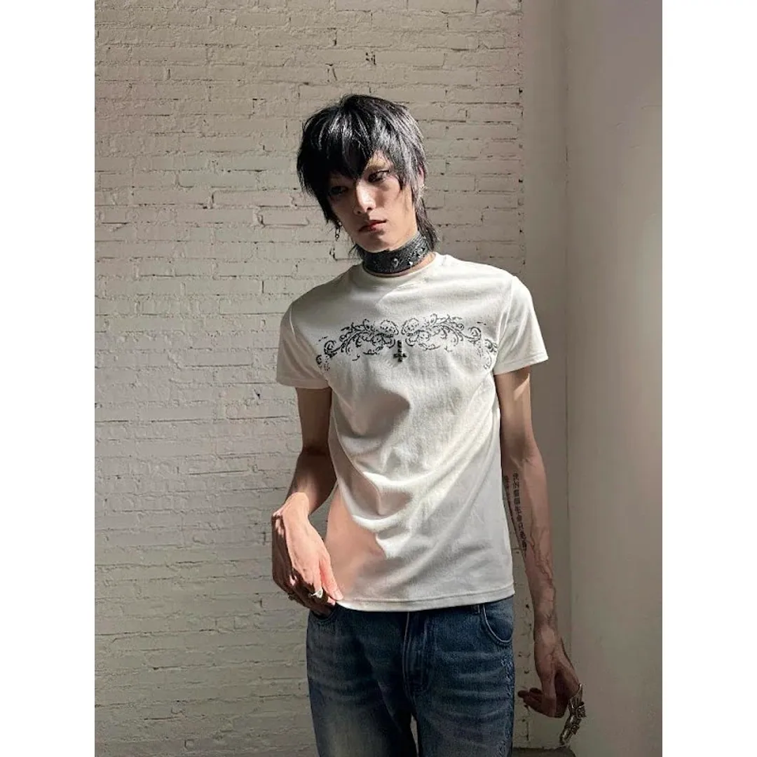 From The Island Manuscrit print tee
