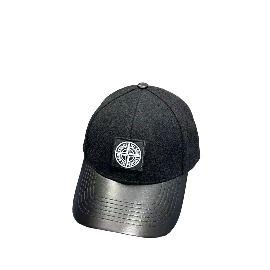 Stone Island Compass Patch Wool Baseball Cap