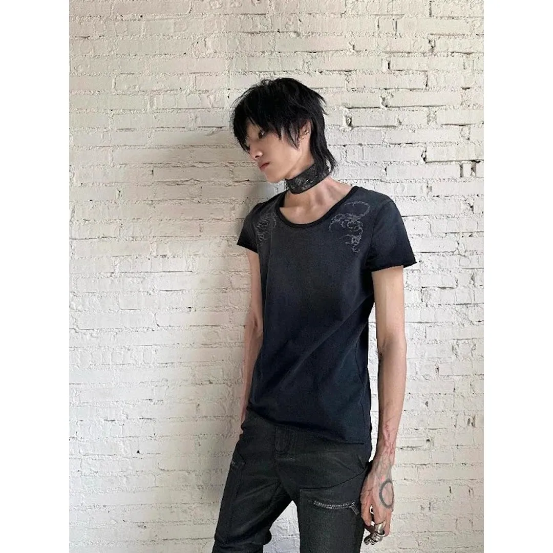 From The Island washed printed tee