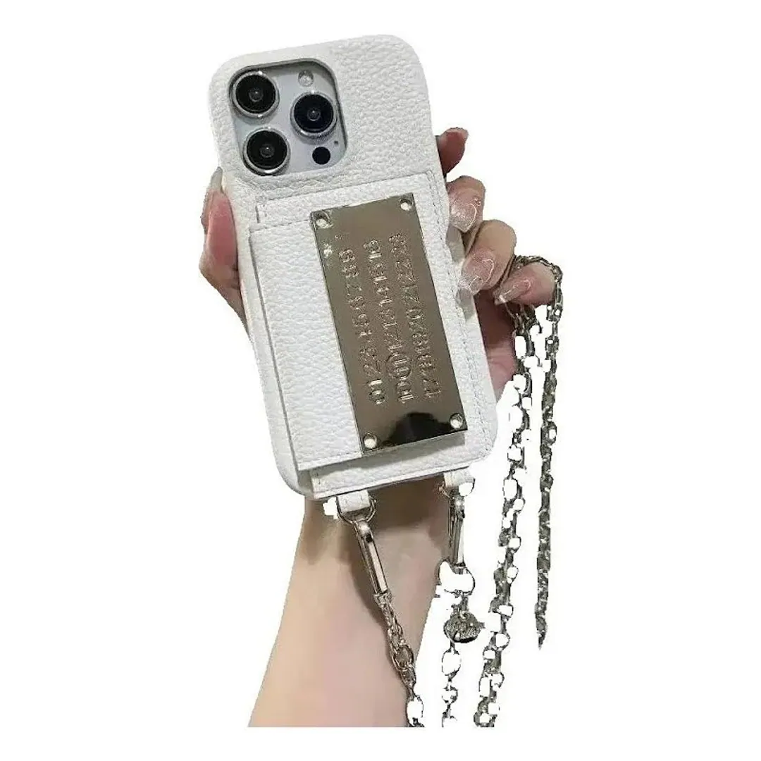 High-quality metal calendar cross-body card case for mobile phone
