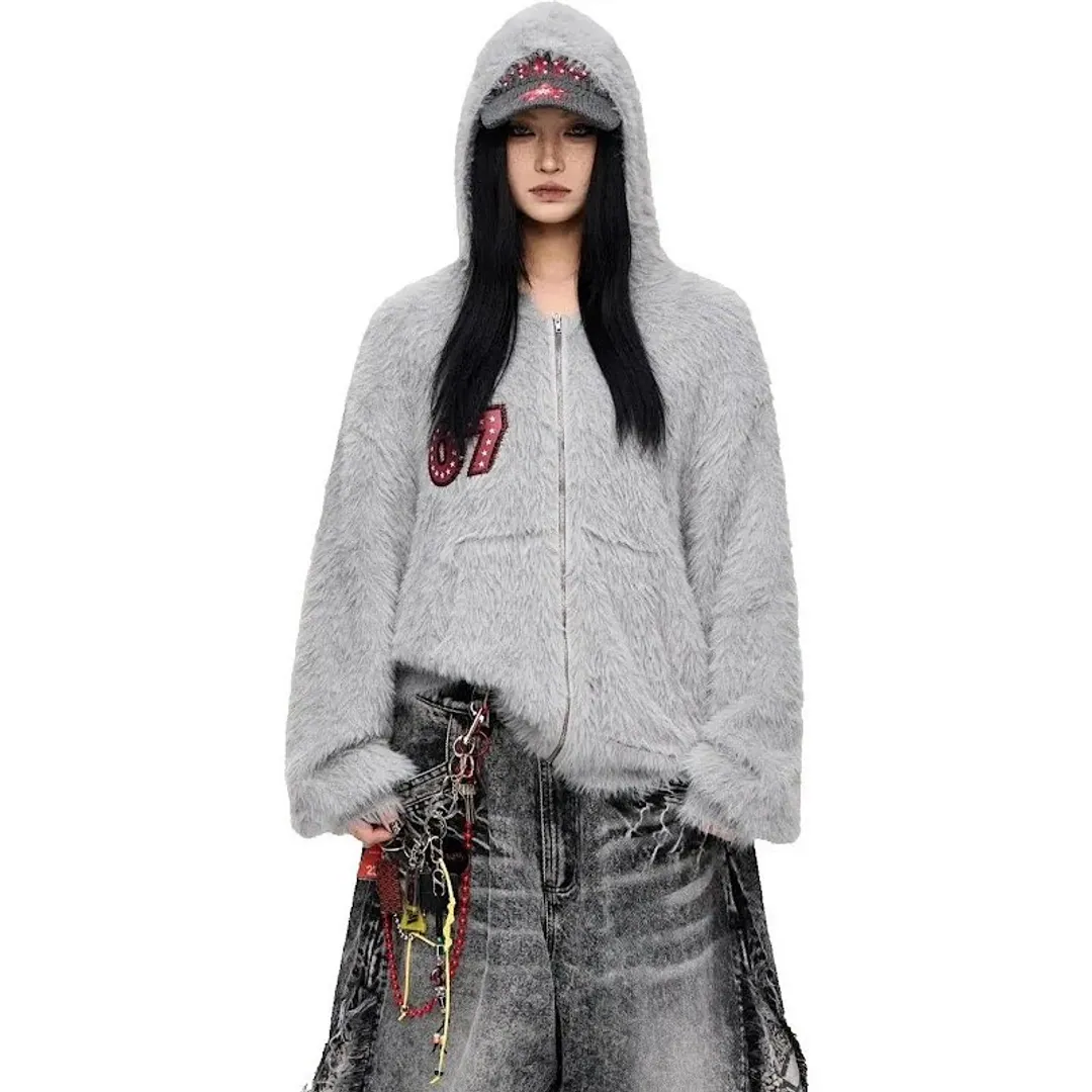 Peoplestyle Mohair zip-up