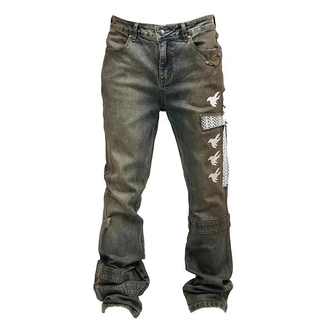 Vinkid cross hollow denim