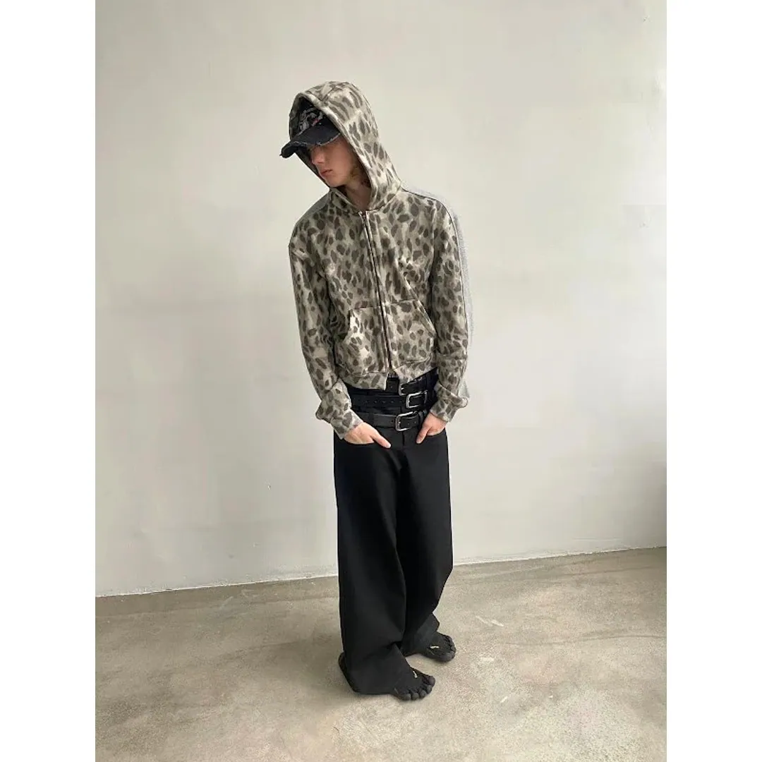 Delivery three-waist spliced pants