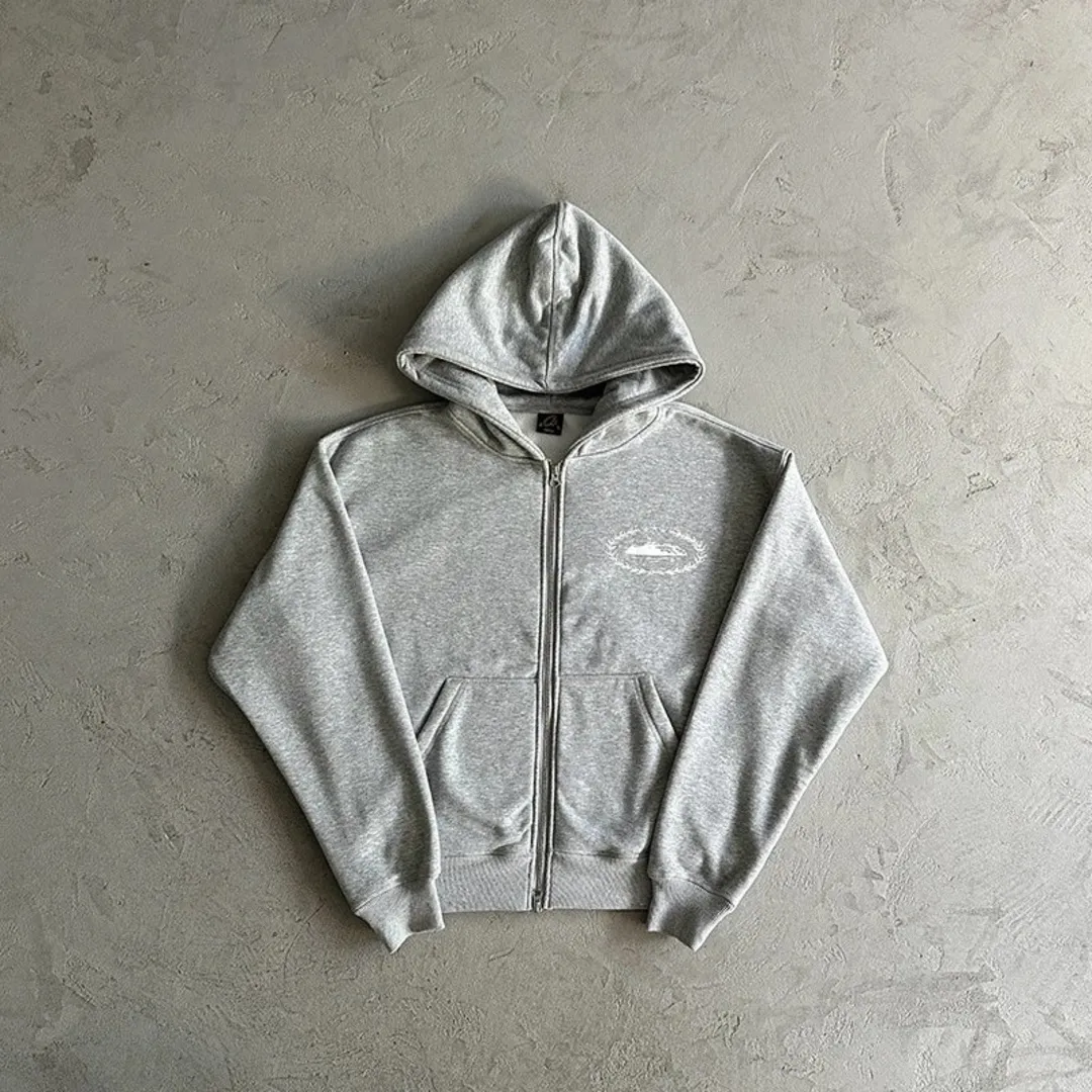 Corteiz Oval Logo Zip Up Hoodie