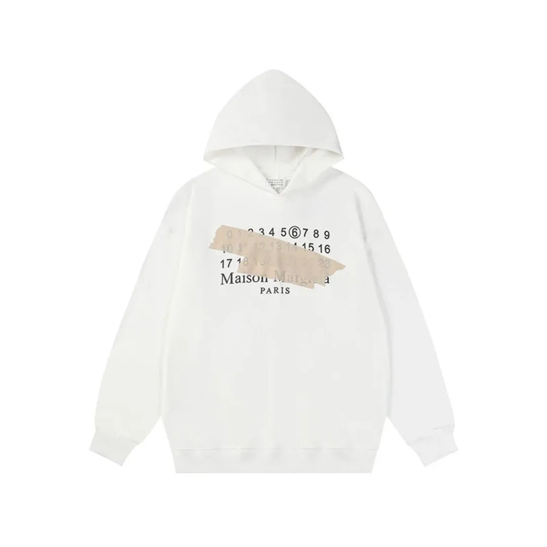 Maison Margiela Tape Number Print Hoodie