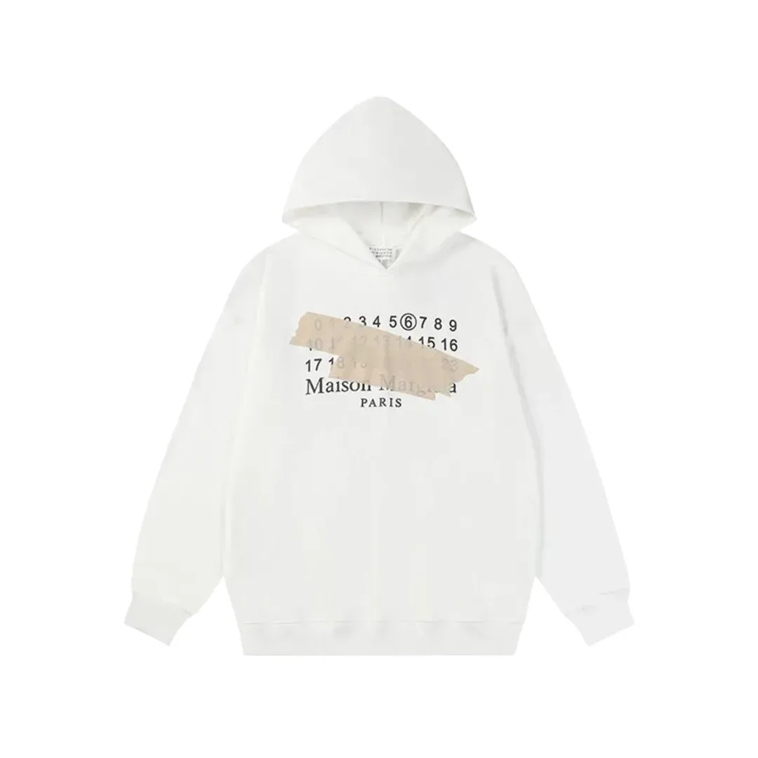 Maison Margiela Tape Number Print Hoodie