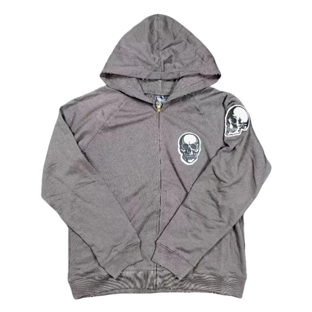 Number Nine Skull Zip Up Hoodie