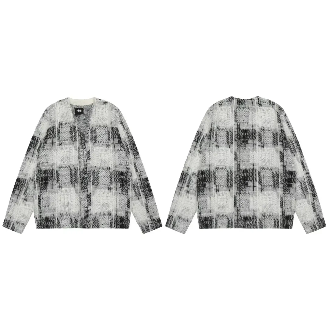 Stussy plaid cardigan