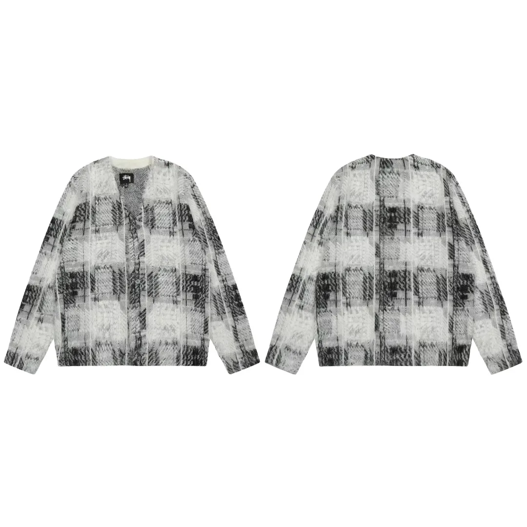 Stussy plaid cardigan