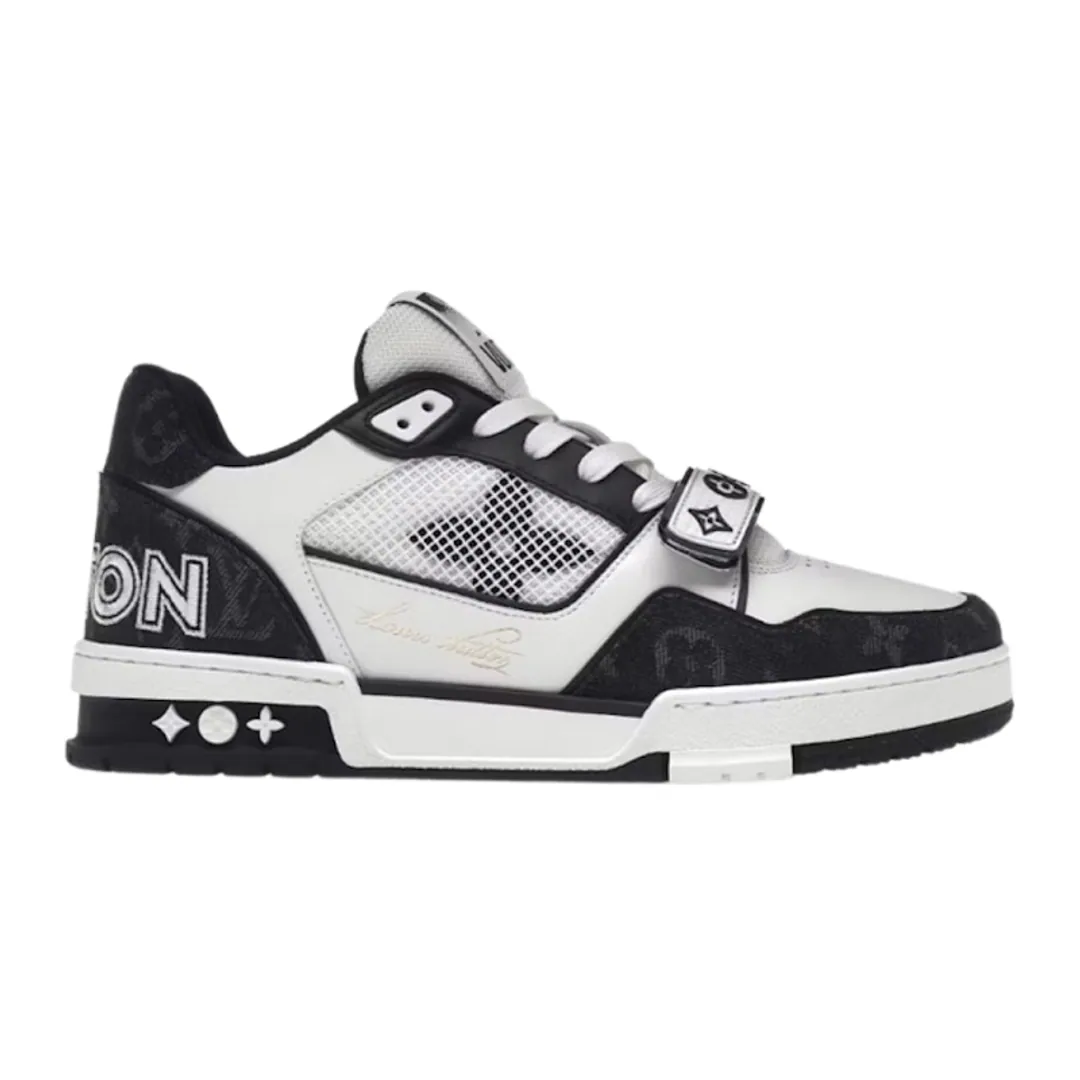 Louis Vuitton Trainer Velcro Strap Monogram Black White