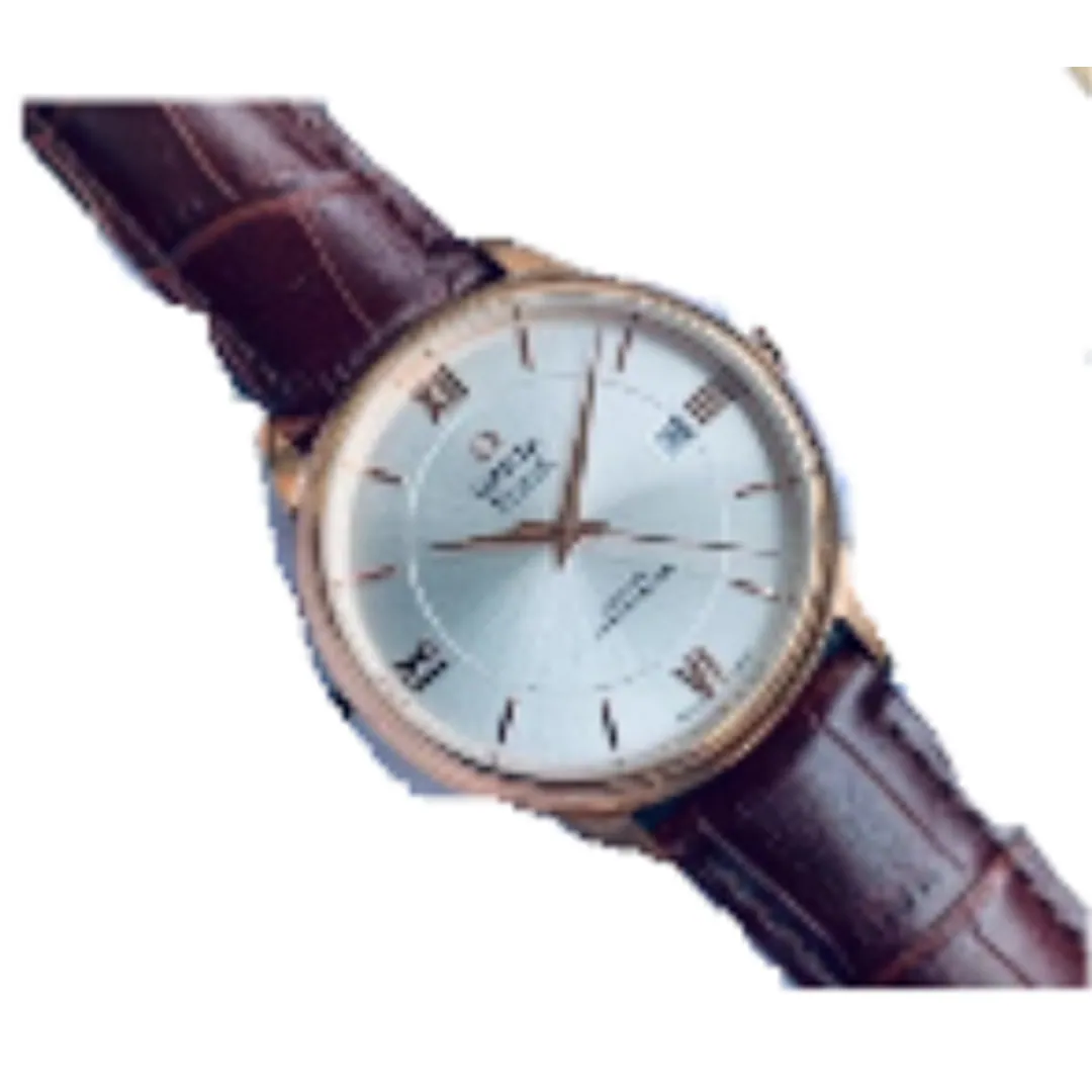 Omega Watch De Ville Leather Strap Brown