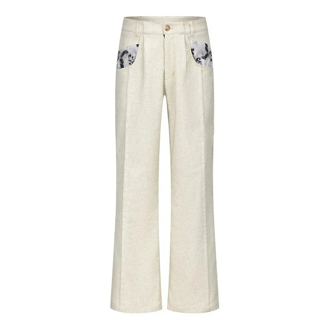 Taichiism Linen Palace Flower pants